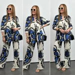 Spider Fabric Kimono Suit 3-Piece