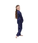 Blue Kids Silk Pajamas Set