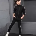 Black Stripe Kids Tracksuit