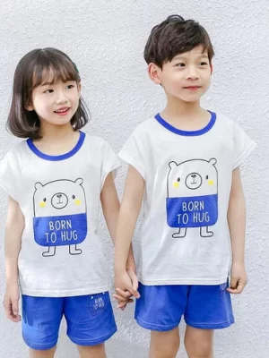 Born To Hug Printed Sleeveless Kids Wear