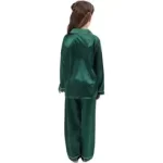 Green Kids Silk Pajamas Set
