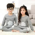 Grey Penguin Print Kids Wear