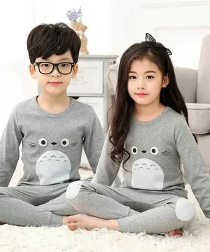 Grey Penguin Print Kids Wear