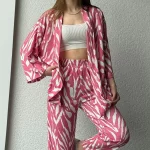 ๐พ STYLISH ZEBRA PRINT 3PCS CO-ORD SET ๐พ TRENDY GOWN & TROUSERS