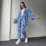 ๐พ STYLISH ZEBRA PRINT 3PCS CO-ORD SET ๐พ TRENDY GOWN & TROUSERS