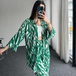 ๐พ STYLISH ZEBRA PRINT 3PCS CO-ORD SET ๐พ TRENDY GOWN & TROUSERS