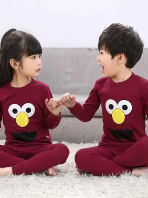 Mahroon Cute Printed Kids Wear