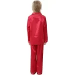 Red Kids Silk Pajamas Set