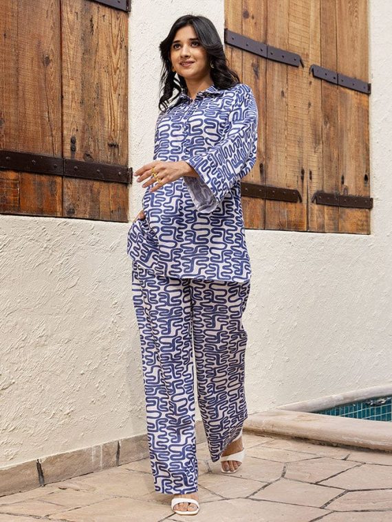 ๐ฟ Elegant Zebra Print Lawn Cotton Set ๐ฟ Full-Sleeve Top & Trousers