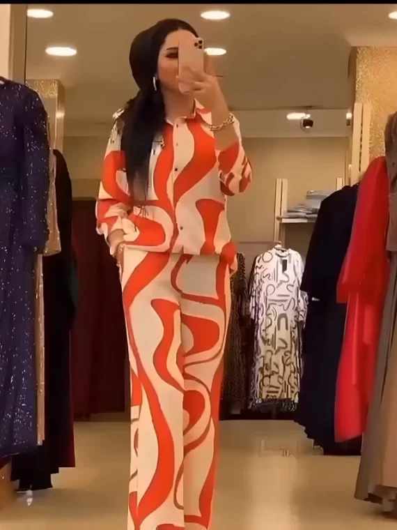 π Elegant Zebra Print Silk Set π Full-Sleeve Top & Trousers