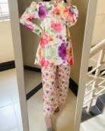 Blossom Paradise: Floral Print Two-Piece Outfit