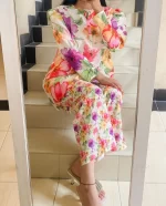 Blossom Paradise: Floral Print Two-Piece Outfit