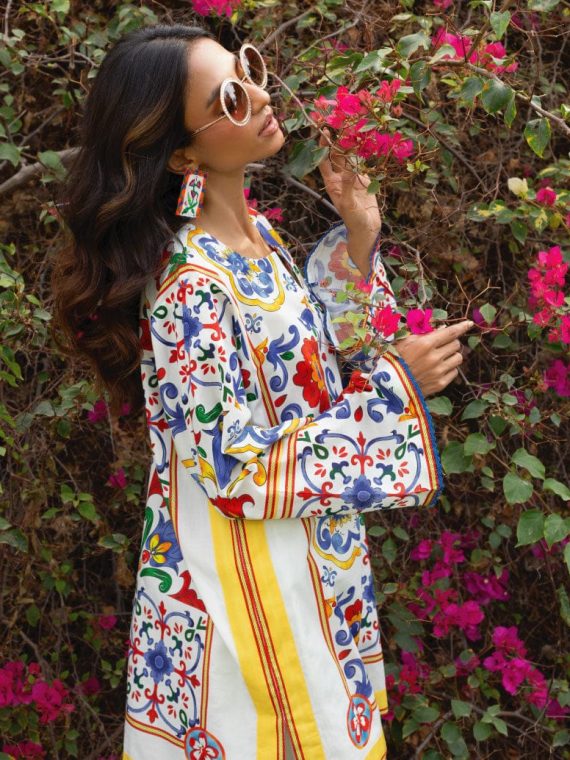 Floral Ethnic Kurti Set - Multicolor