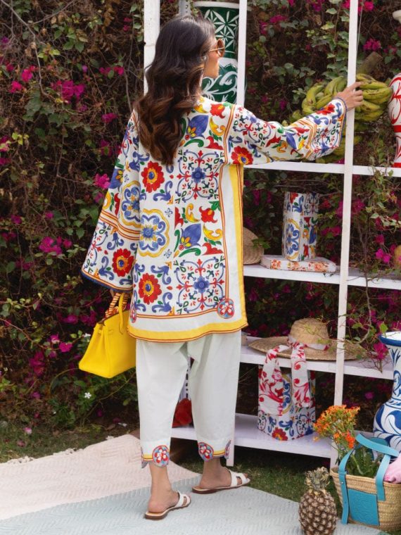 Floral Ethnic Kurti Set - Multicolor